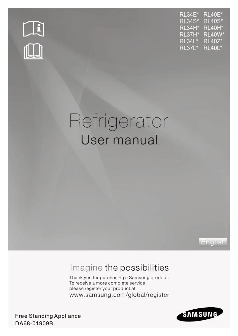 Page 1 de la notice Manuel utilisateur Samsung RL-40 SCVB
