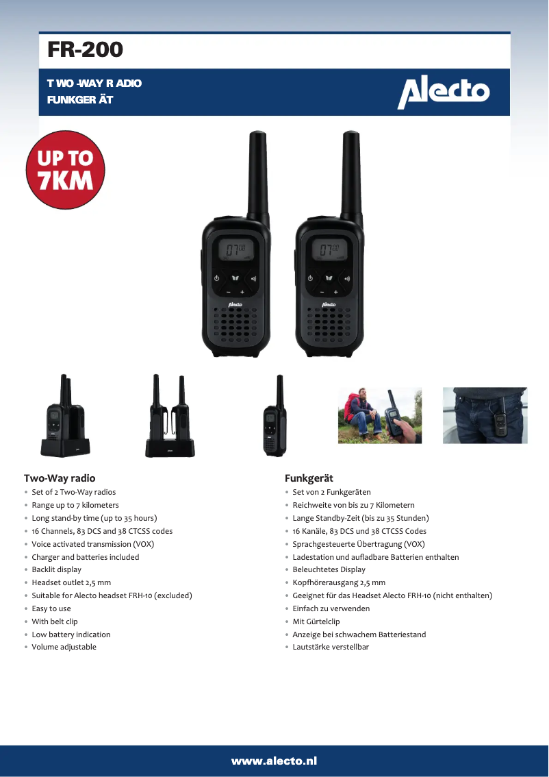 Image de la première page du manuel de l'appareil FR-200