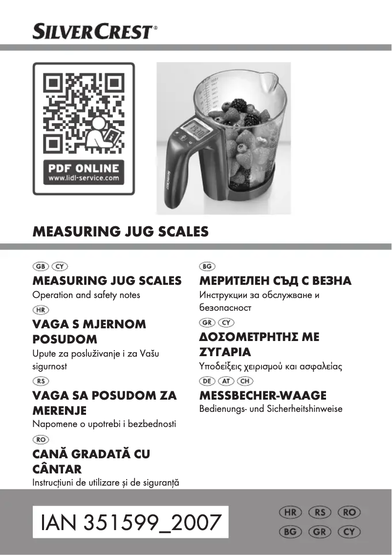 Page 1 de la notice Manuel utilisateur SilverCrest HG07120