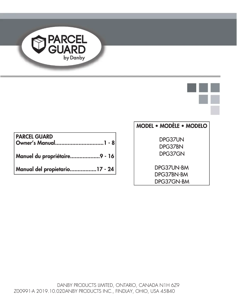 Image de la première page du manuel de l'appareil DPG37GN