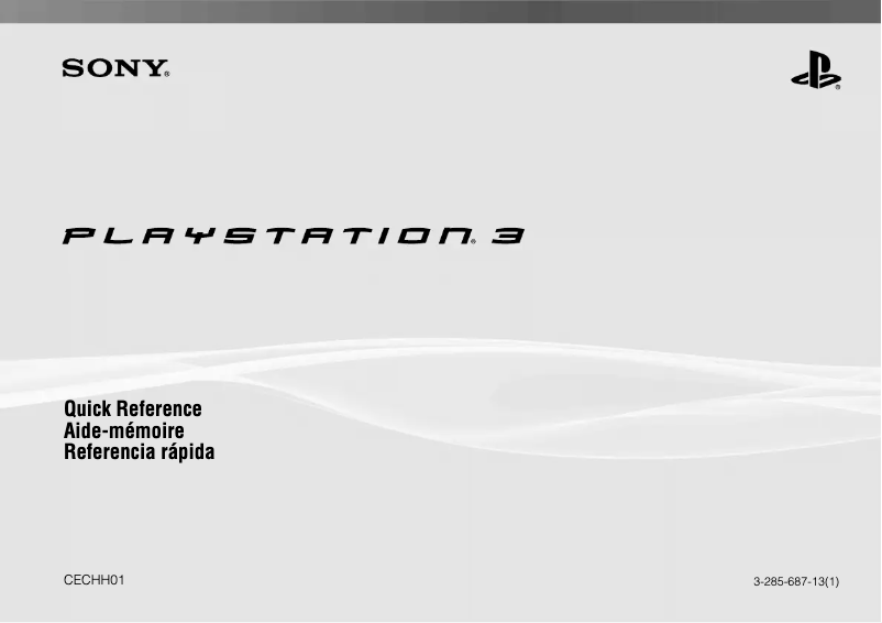 Image de la première page du manuel de l'appareil PlayStation 3