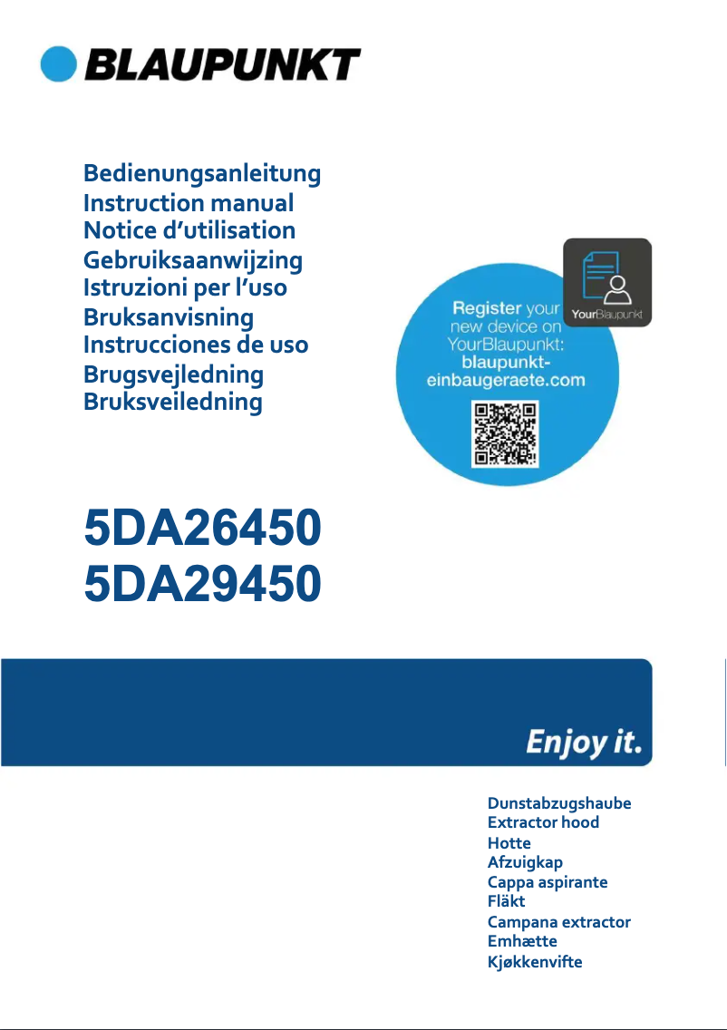 Page n°1 - Manuel utilisateur Blaupunkt 5DA26450