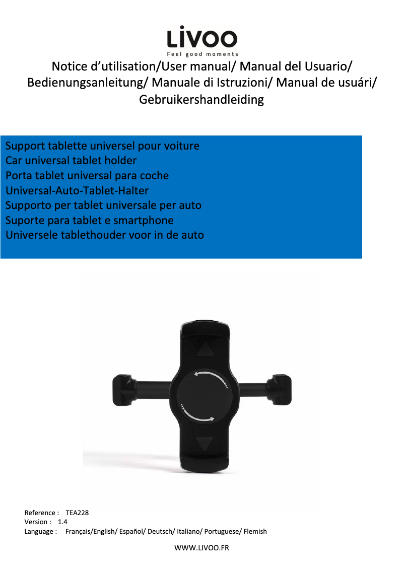 Page 1 de la notice Manuel utilisateur Livoo TEA228