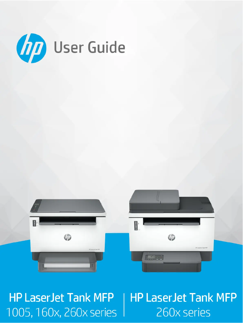 Page n°1 - Manuel utilisateur HP LaserJet Tank MFP 2604sdw