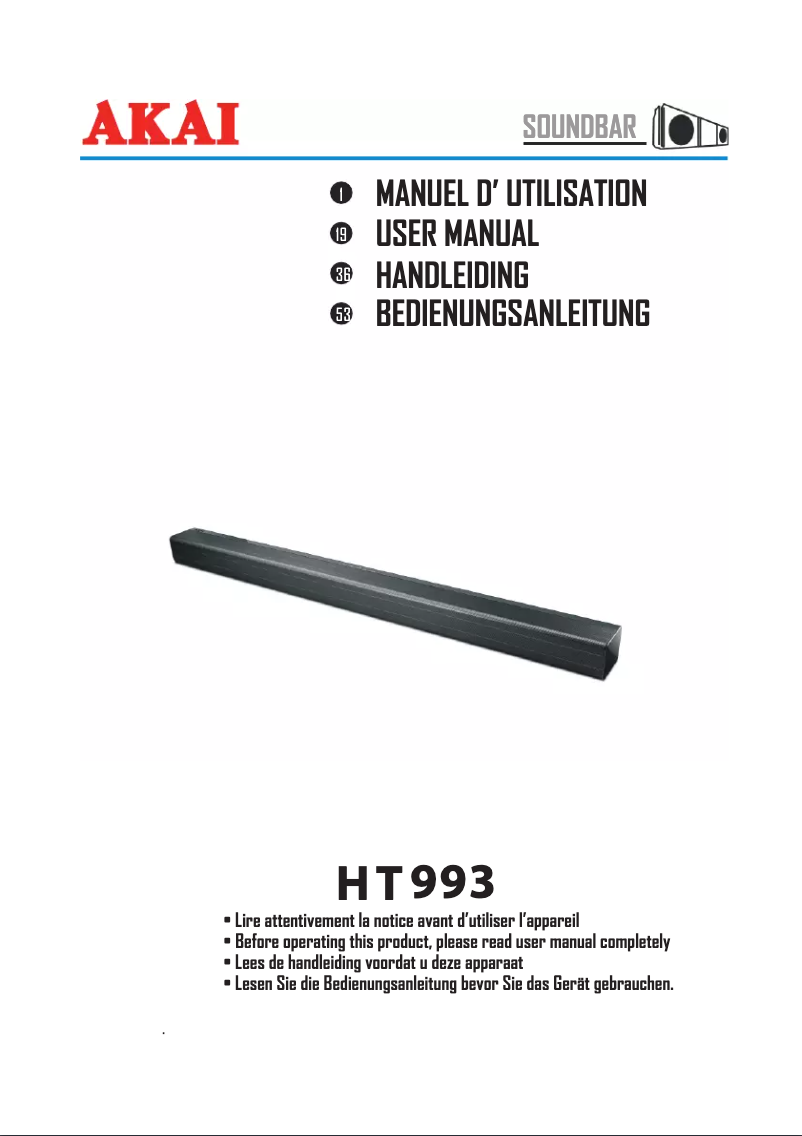 Image de la première page du manuel de l'appareil HT 993