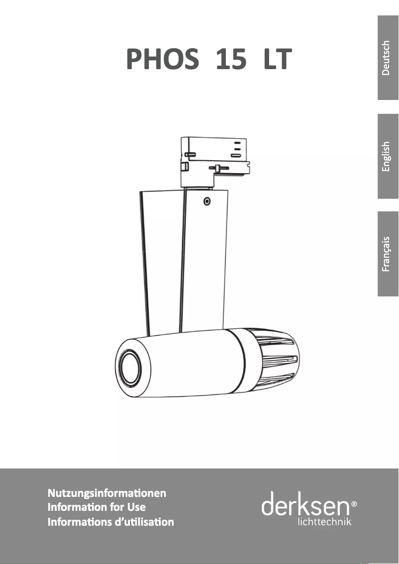 Page 1 de la notice Manuel utilisateur Derksen PHOS 15 LT
