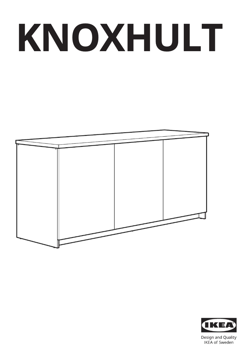 Imagen de la primera página del manual del dispositivo KNOXHULT 003.342.54