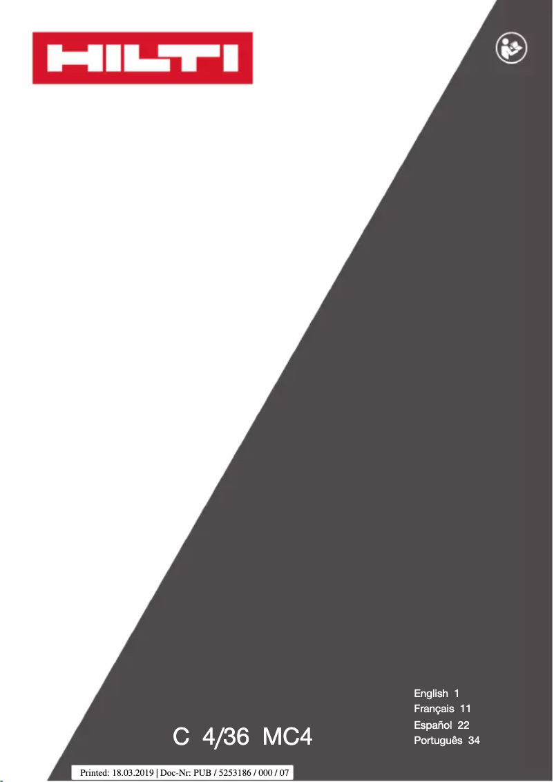 Image de la première page du manuel de l'appareil C4/36-MC4