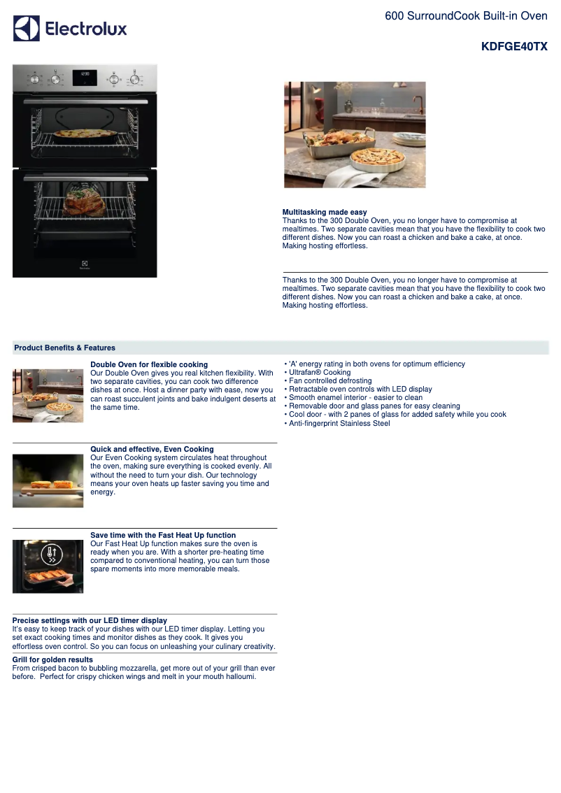 Image de la première page du manuel de l'appareil KDFGE40TX