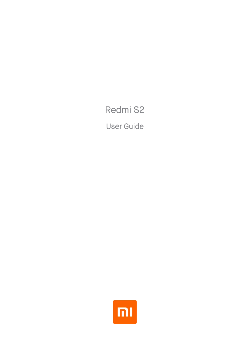 Image de la première page du manuel de l'appareil Redmi S2