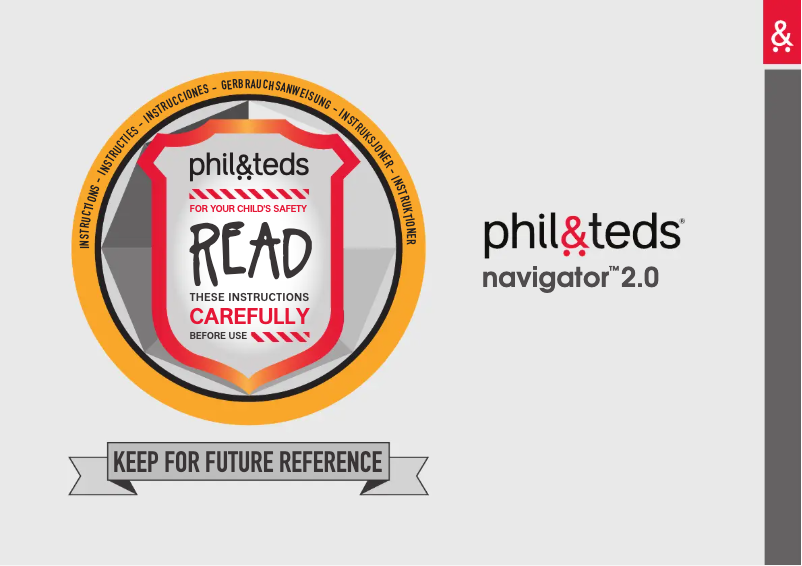 Page 1 de la notice Manuel utilisateur Phil & Teds phil&teds nav v2