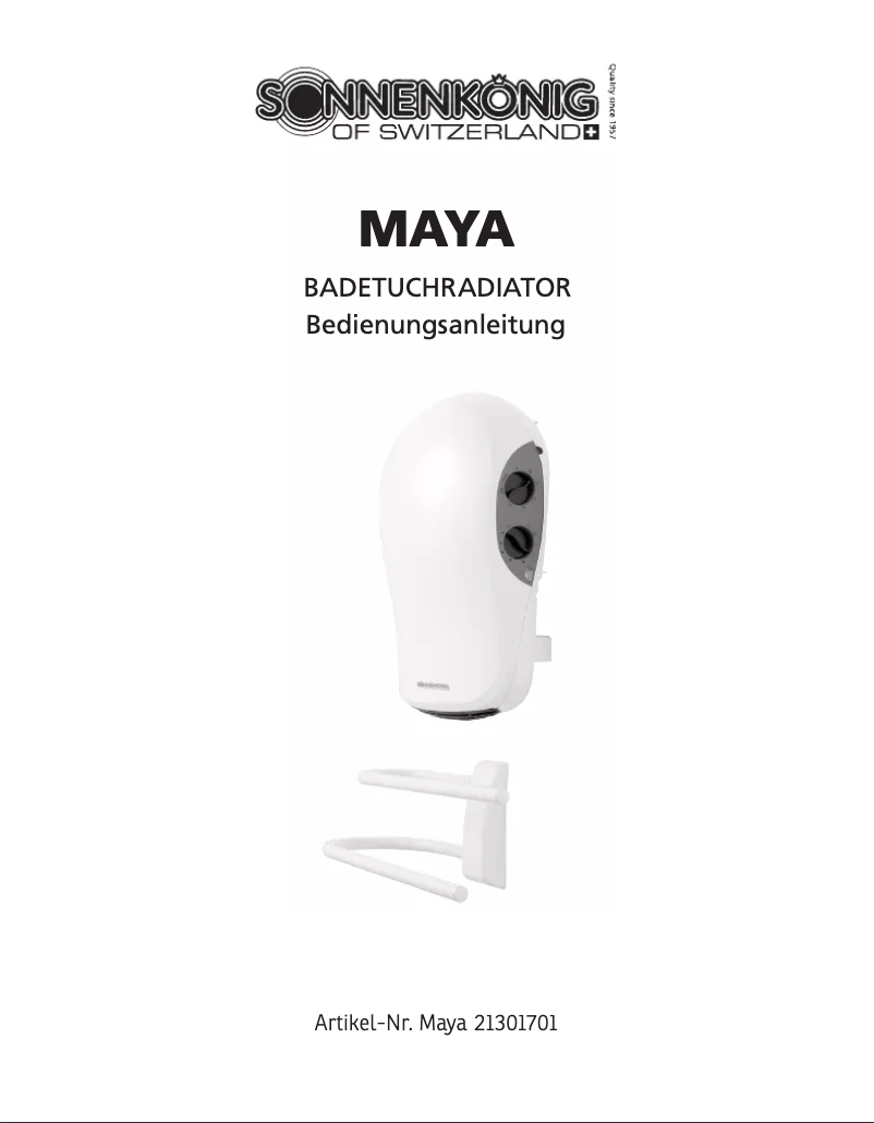 Page n°1 - Manuel utilisateur Sonnenkönig Maya
