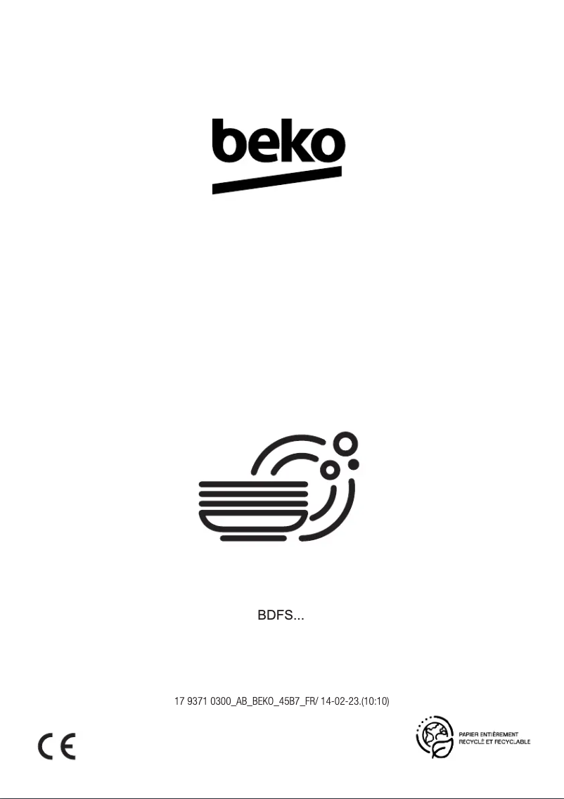 Page 1 de la notice Manuel utilisateur Beko BDFS26041XQ