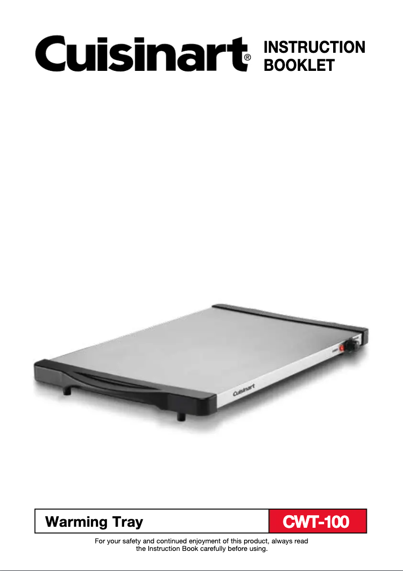 Page 1 de la notice Manuel utilisateur Cuisinart CWT-100