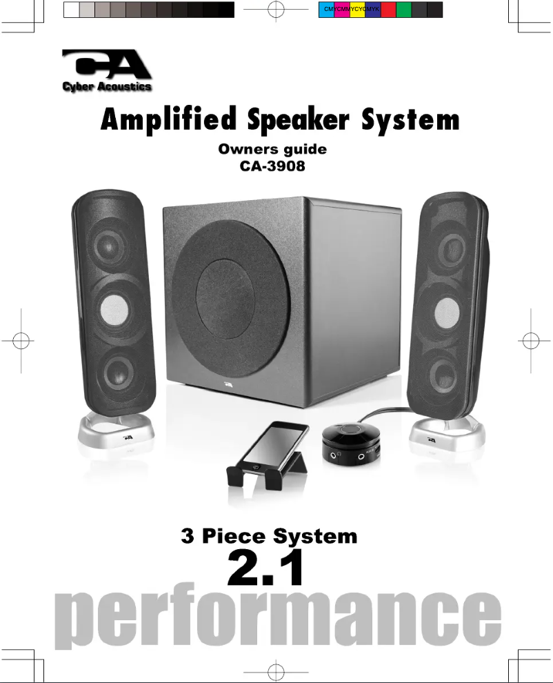 Page 1 de la notice Manuel utilisateur Cyber Acoustics CA-3908