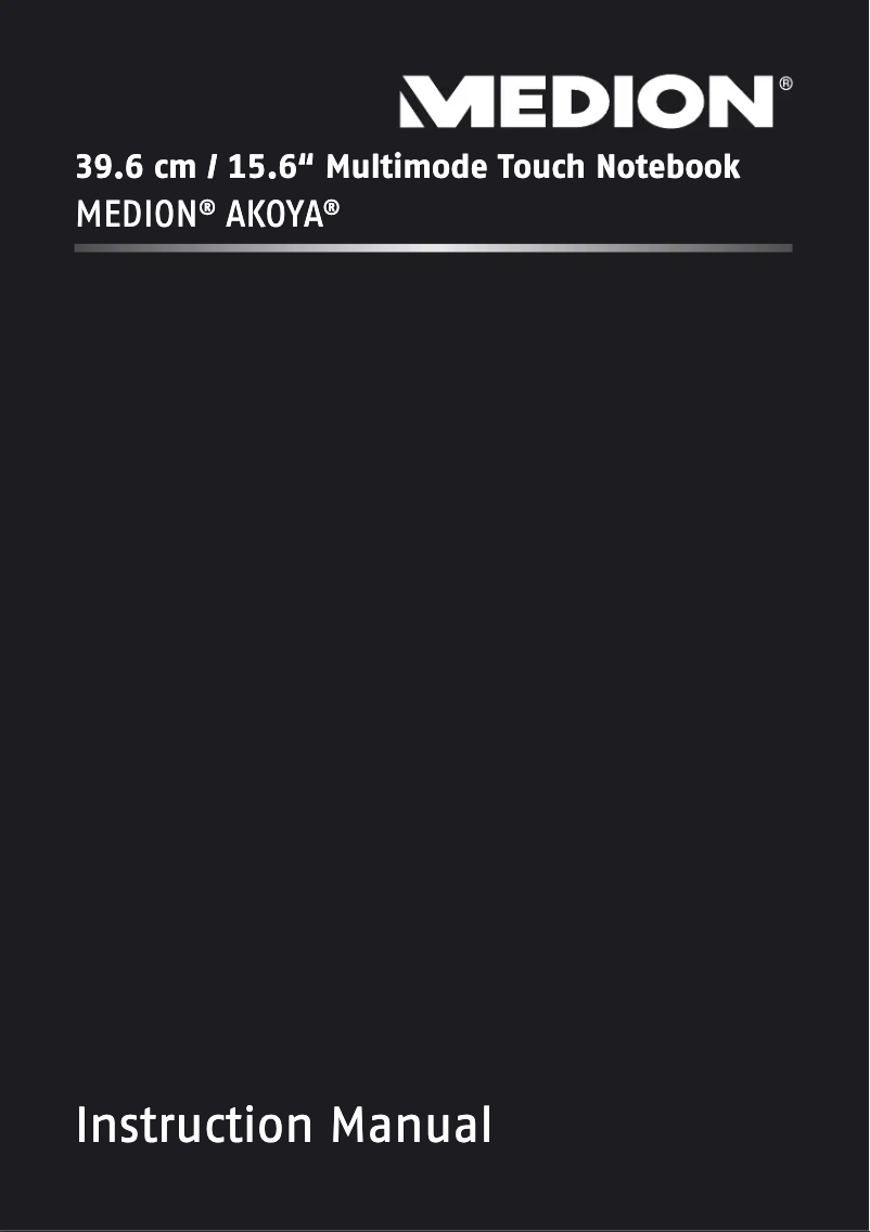 Page n°1 - Manuel utilisateur Medion Akoya S6213T (MD98879)