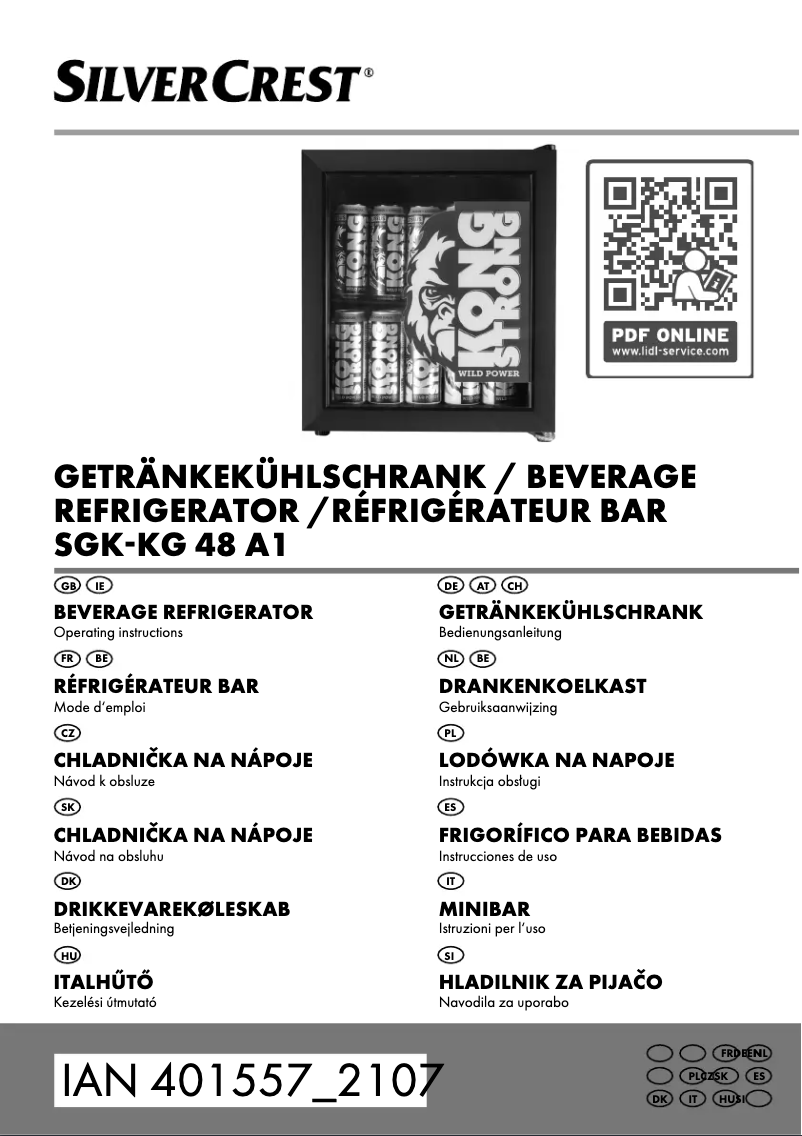 Page 1 de la notice Manuel utilisateur SilverCrest SGK-KG 48 A1
