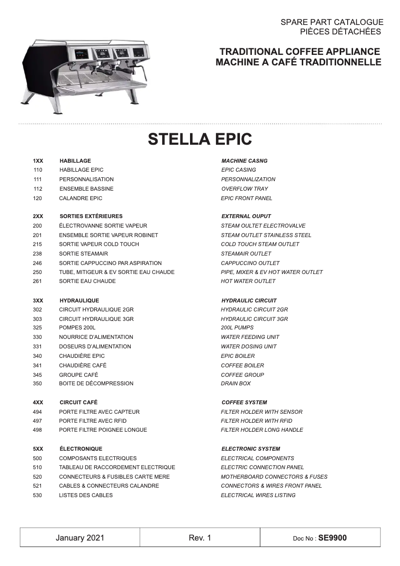 Image de la première page du manuel de l'appareil STELLA EPIC 3