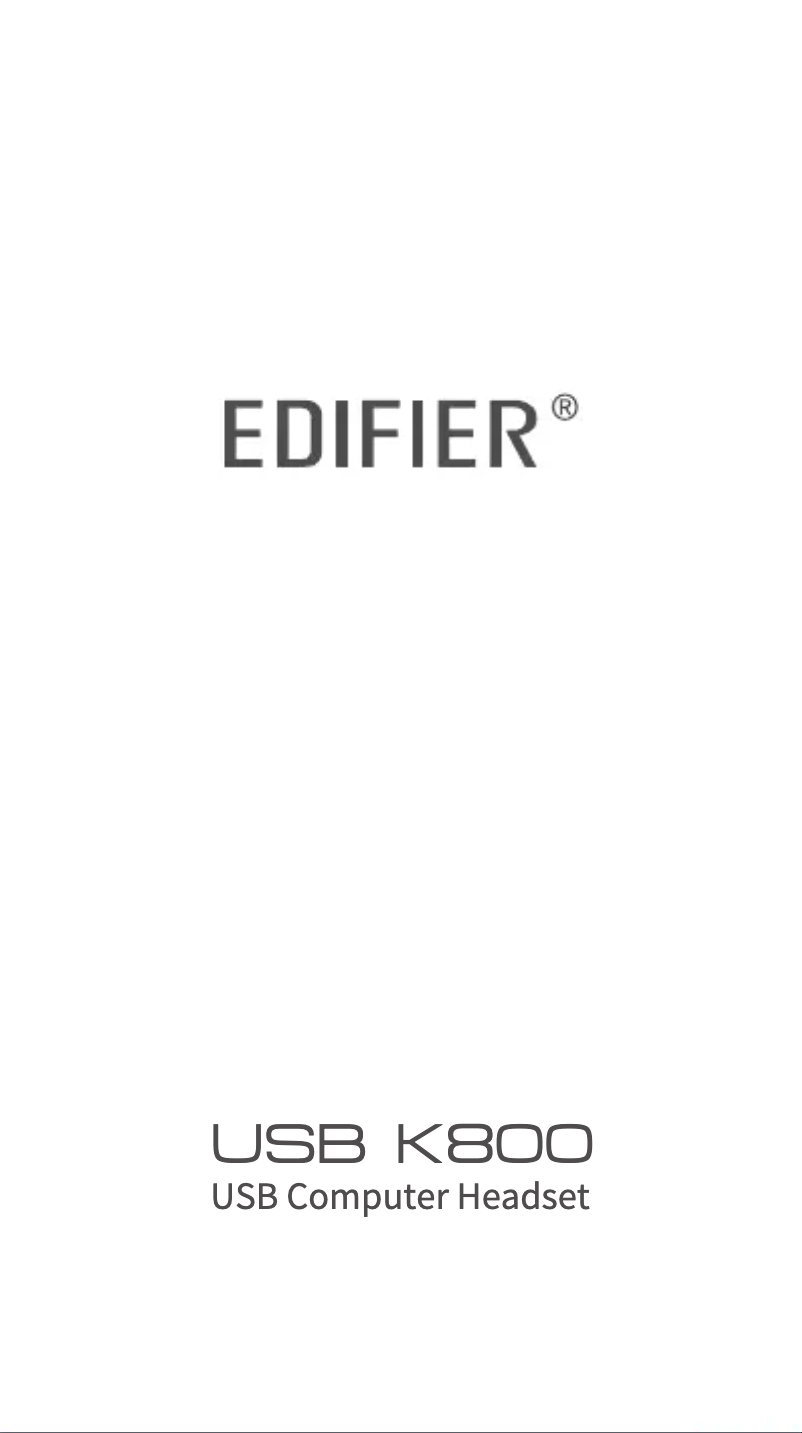 Page n°1 - Manuel utilisateur Edifier USB K800