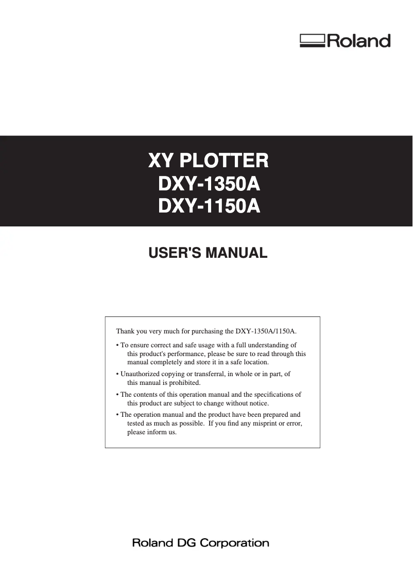 Image de la première page du manuel de l'appareil DXY-1150A