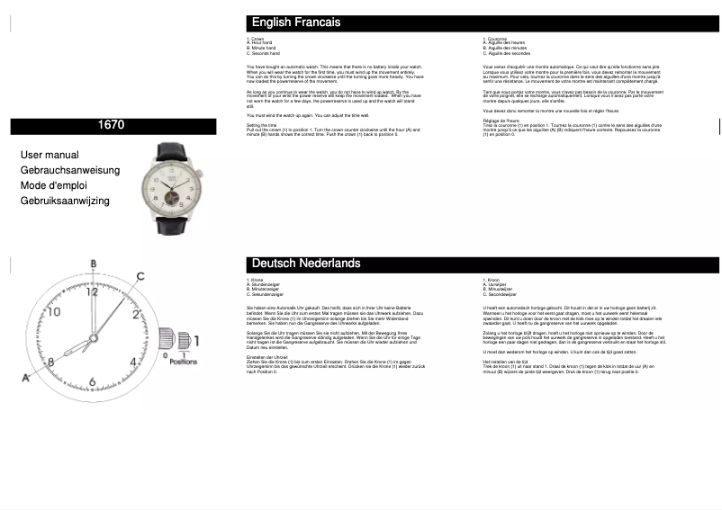 Page 1 de la notice Manuel utilisateur Davis 1670