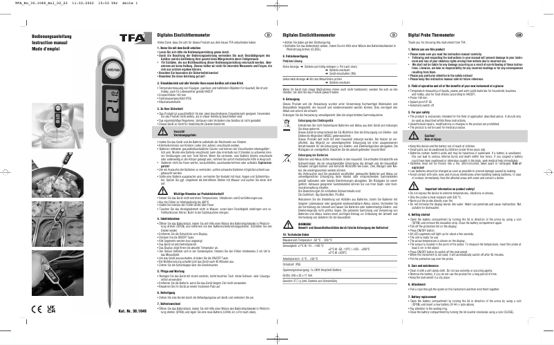 Página 1 del manual Manual de usuario TFA 30.1048