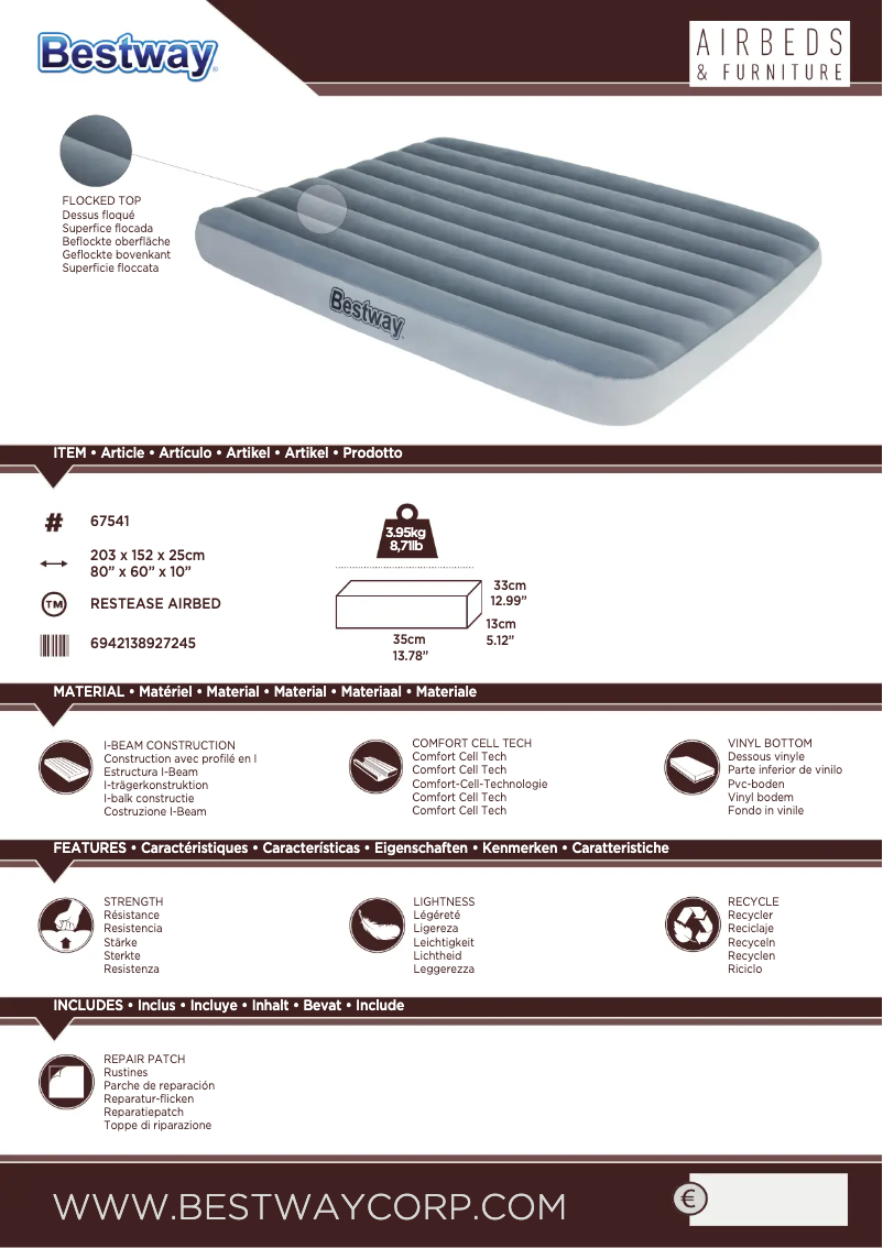 Página 1 del manual Manual de usuario Bestway 67541