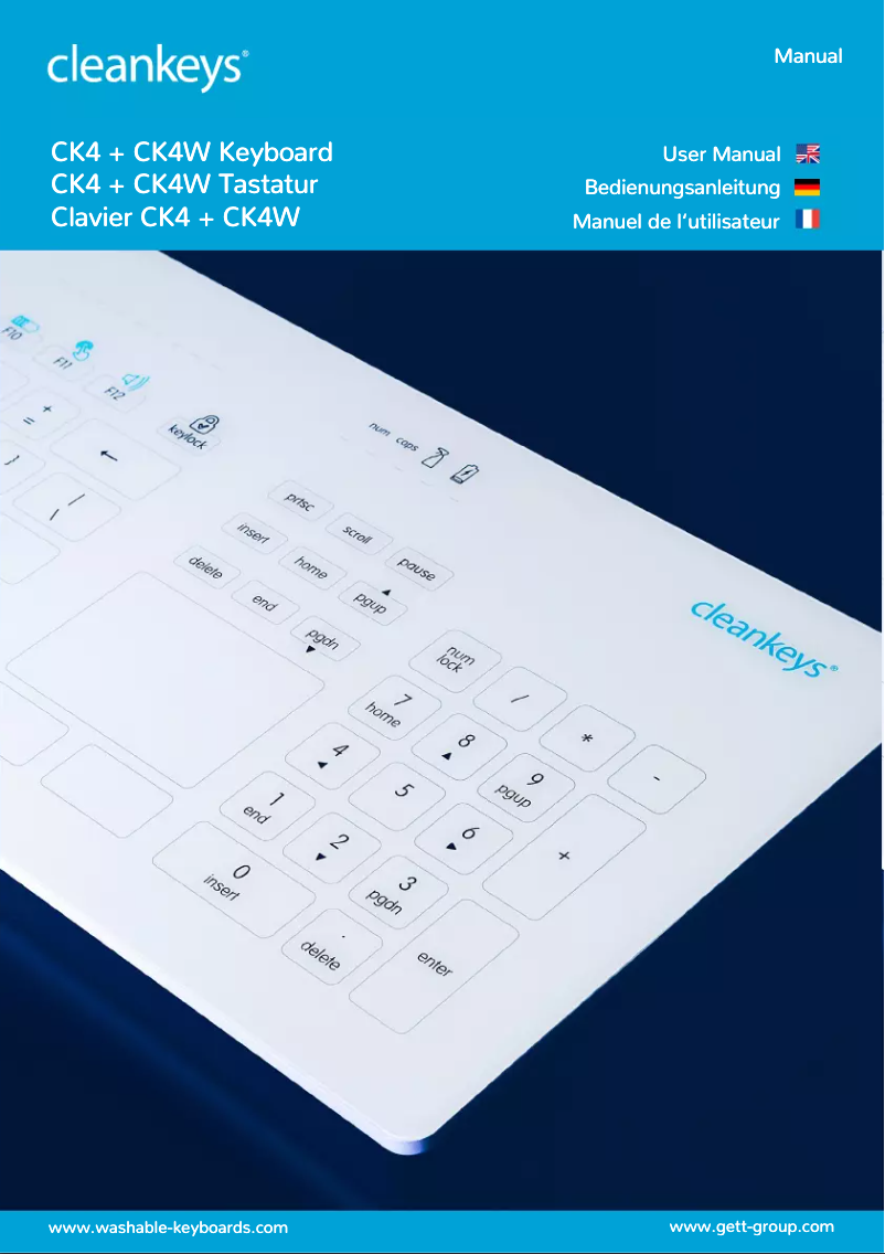 Page n°1 - Manuel utilisateur Cleankeys CK4W