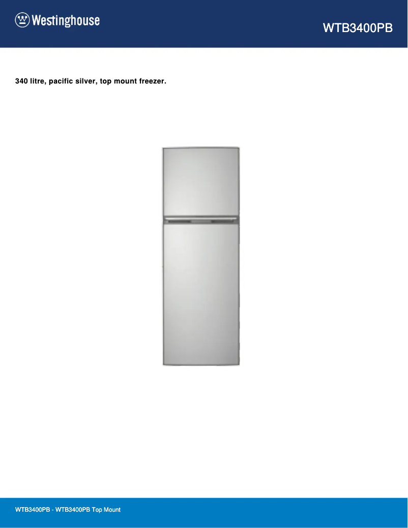 Image de la première page du manuel de l'appareil WTB3400PB