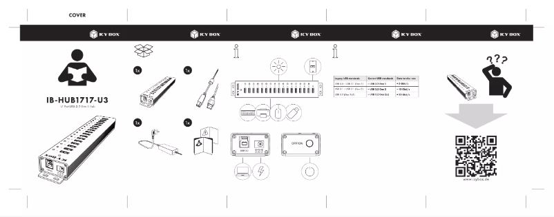 Page n°1 - Manuel utilisateur Icy Box IB-HUB1717-U3