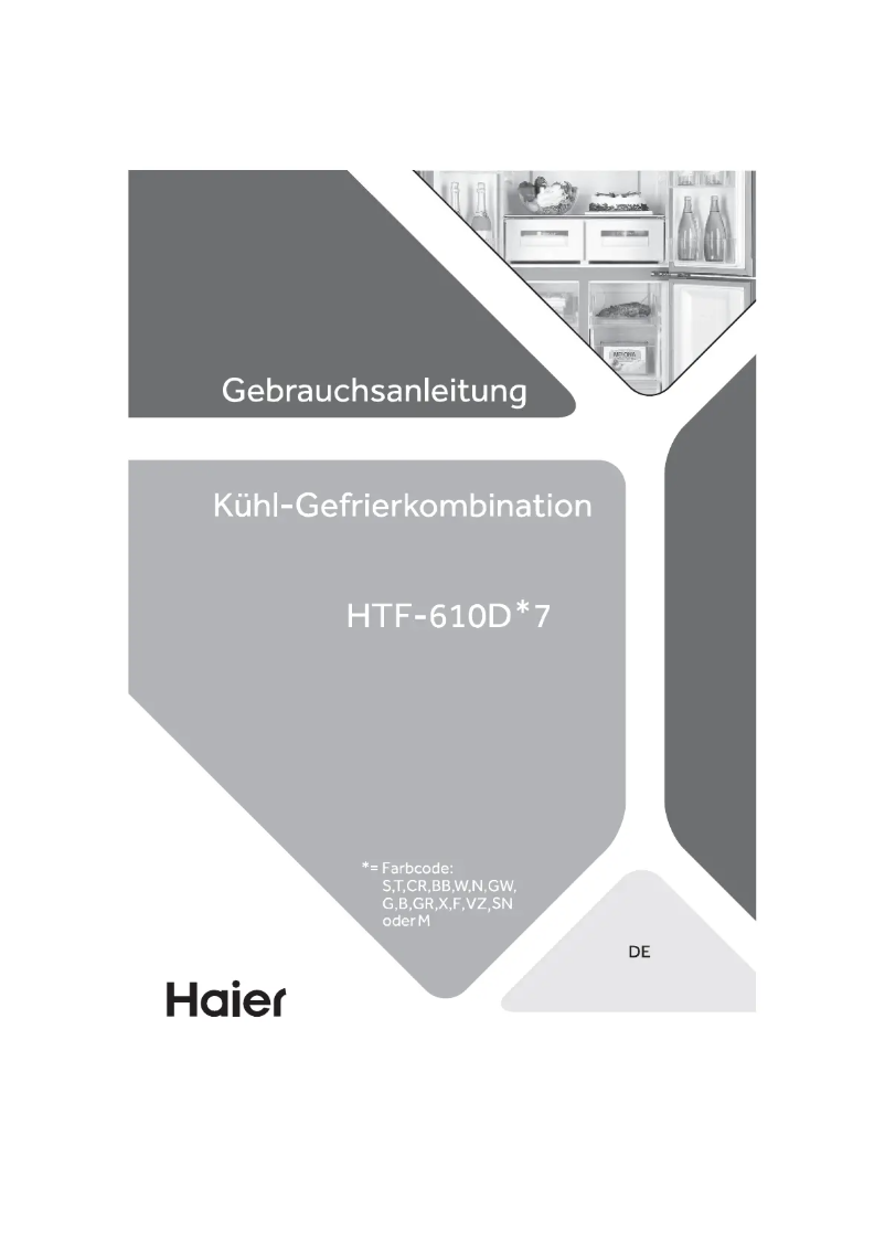 Page n°1 - Manuel utilisateur Haier HTF-610DW7