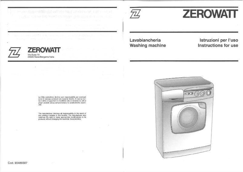 Page n°1 - Manuel utilisateur Zerowatt ZX 33