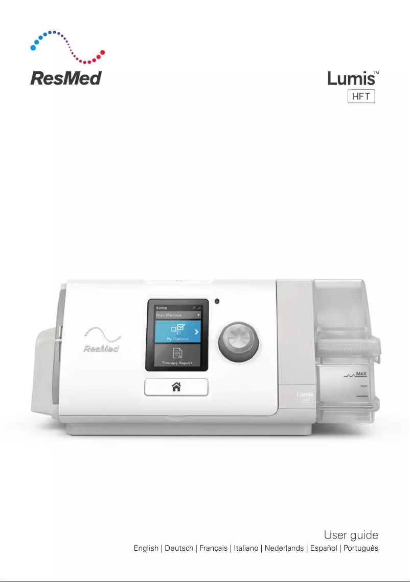 Page 1 de la notice Manuel utilisateur ResMed Lumis HFT