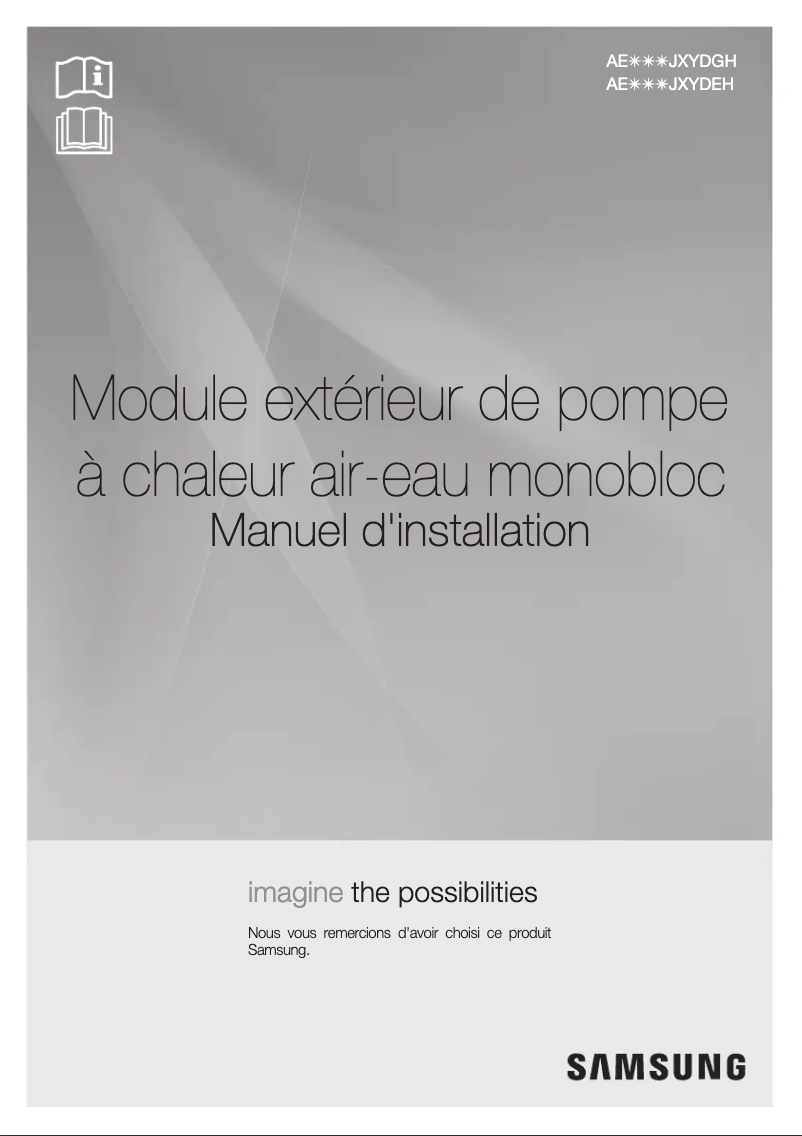 Image de la première page du manuel de l'appareil AE160JXYDEH