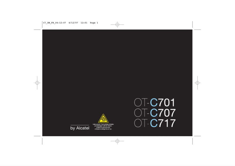 Page n°1 - Manuel utilisateur Alcatel One Touch C717