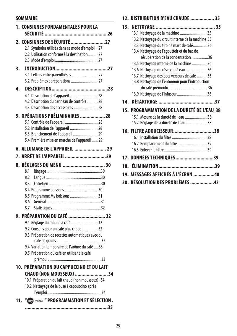 Image de la première page du manuel de l'appareil Dinamica FEB3535.SB