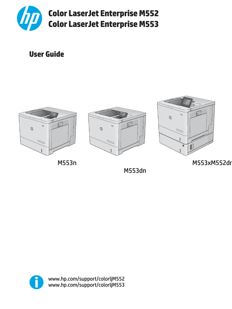 Page n°1 - Manuel utilisateur HP Color LaserJet Enterprise M552DN