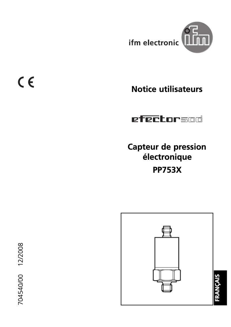 Page n°1 - Manuel utilisateur IFM PP7531