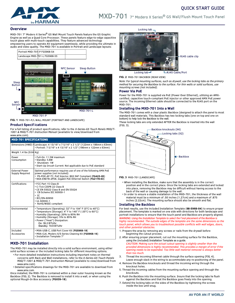 Image de la première page du manuel de l'appareil MXD-701