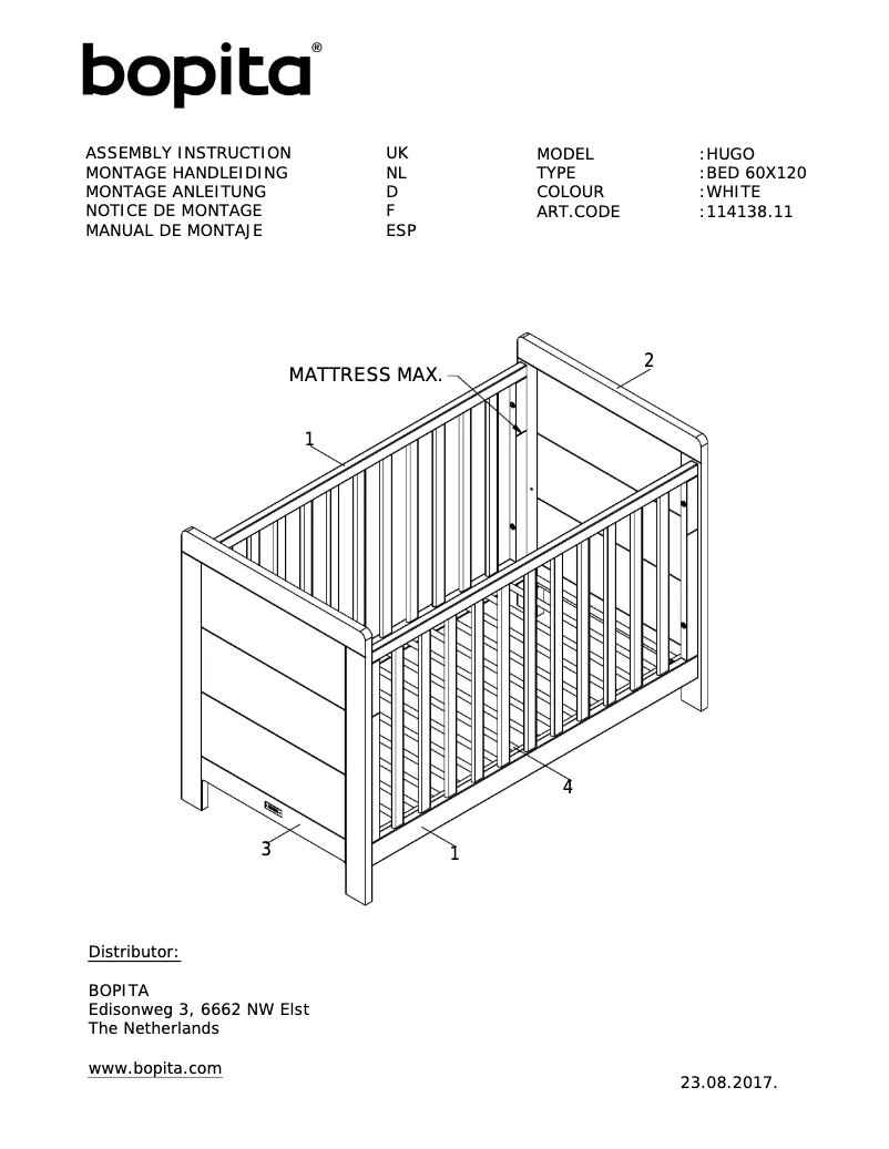 Image de la première page du manuel de l'appareil Hugo