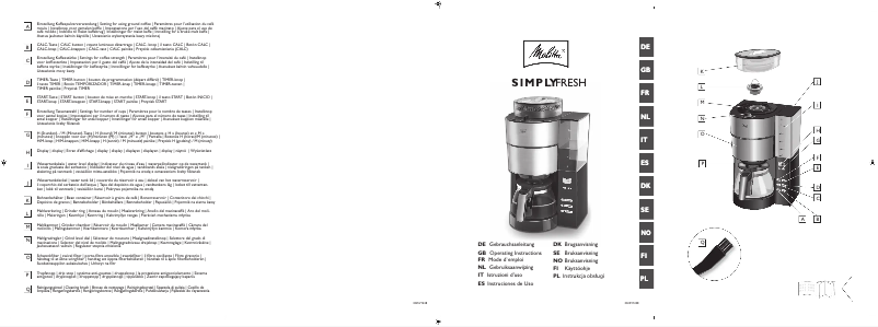 Página 1 del manual Manual de usuario Melitta Simply Fresh