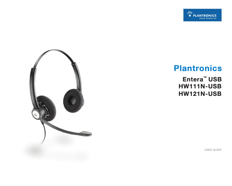 Page n°1 - Manuel utilisateur Plantronics Entera HW111N