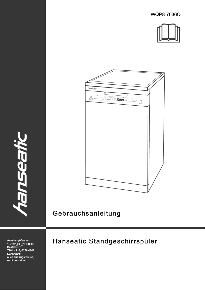 Página 1 del manual Manual de usuario Hanseatic WQP8-7636Q
