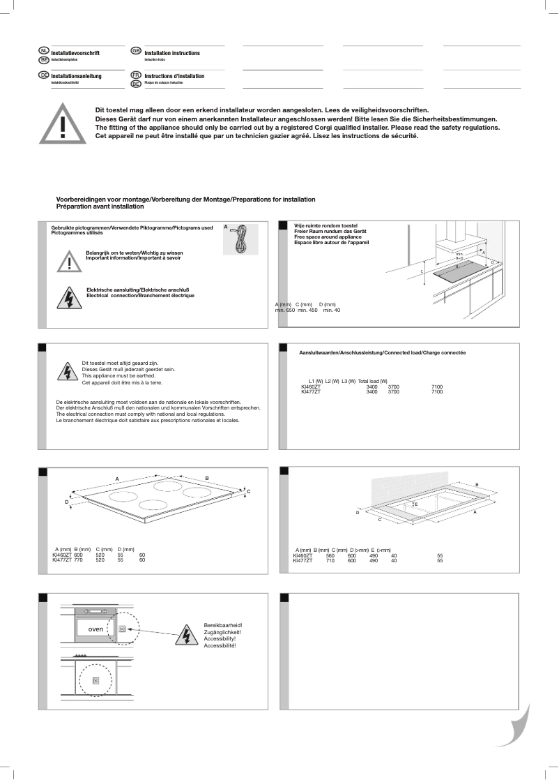 Image de la première page du manuel de l'appareil KI460ZT