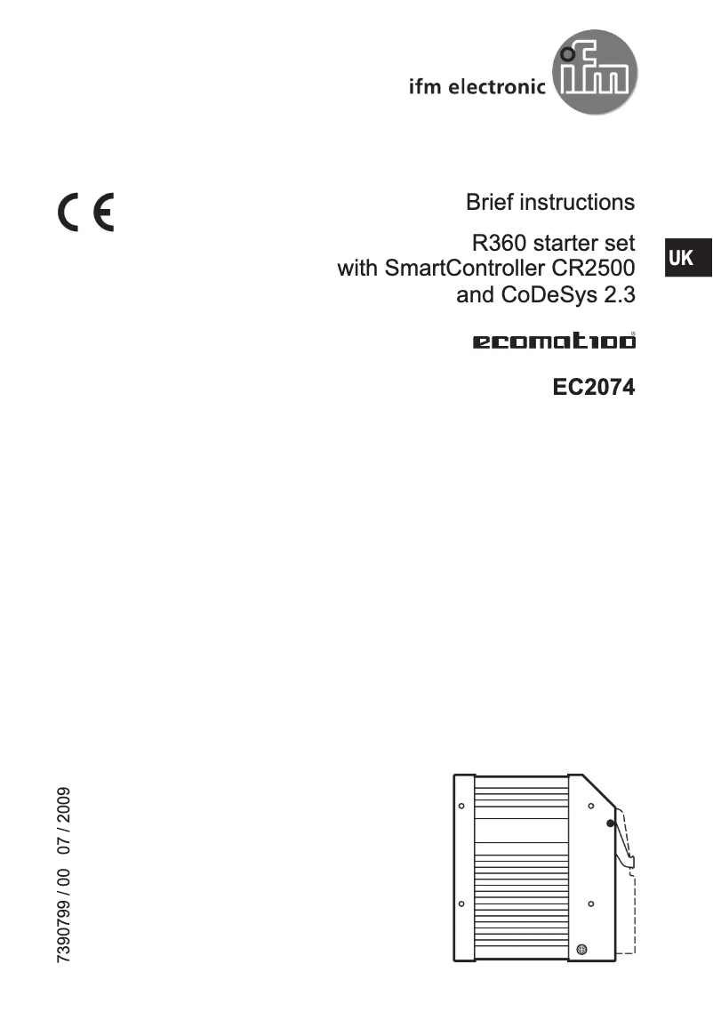 Page n°1 - Manuel utilisateur IFM EC2074