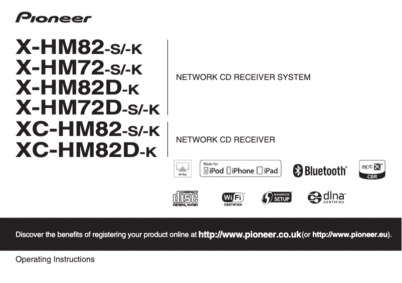 Page 1 de la notice Manuel utilisateur Pioneer X-HM82D