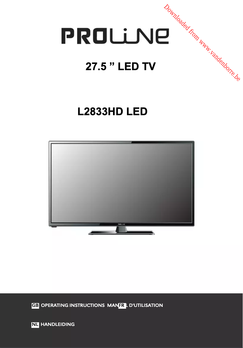 Image de la première page du manuel de l'appareil L2833HD
