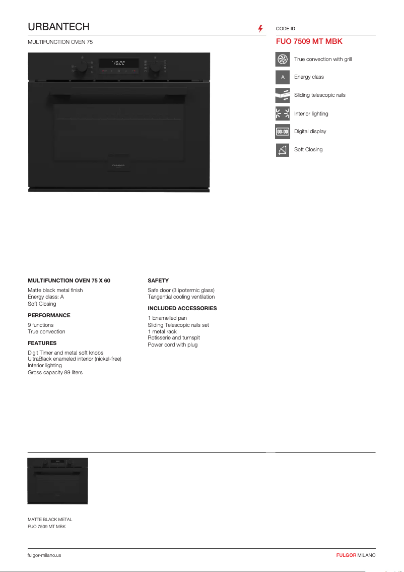 Image de la première page du manuel de l'appareil FUO 7509 MT MBK