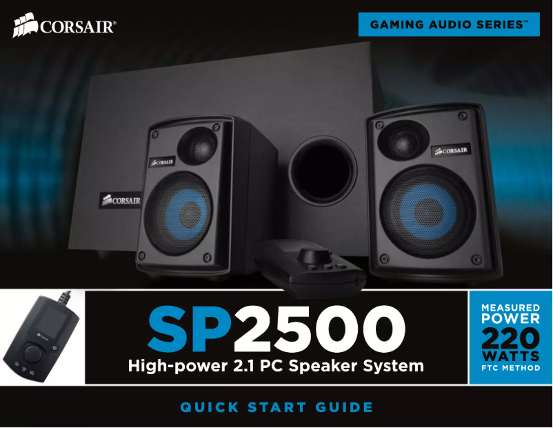 Page 1 de la notice Manuel utilisateur Corsair Gaming Audio SP2500
