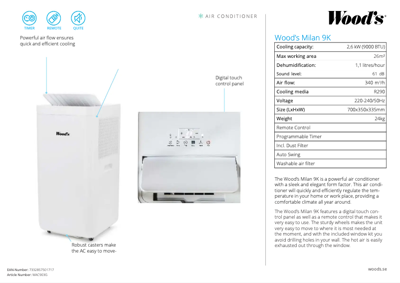 Page n°1 - Fiche technique Wood's AC Milan 9K